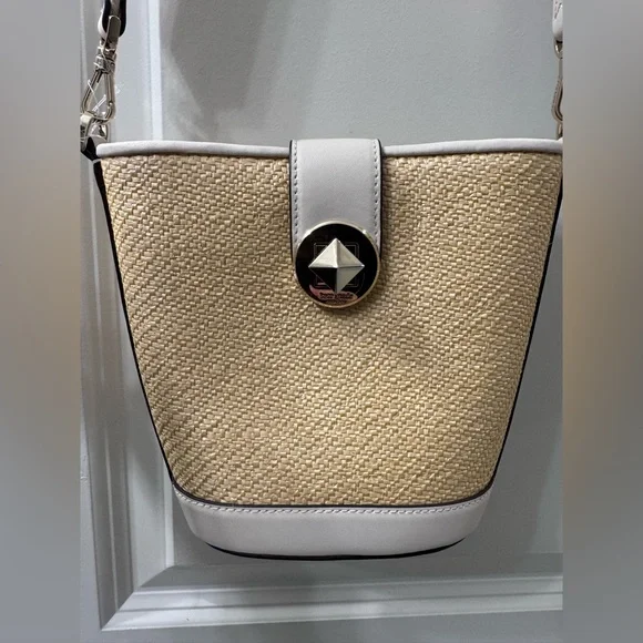 Kate Spade Mini Bucket Straw Crossbody Bag - Picture 2 of 7